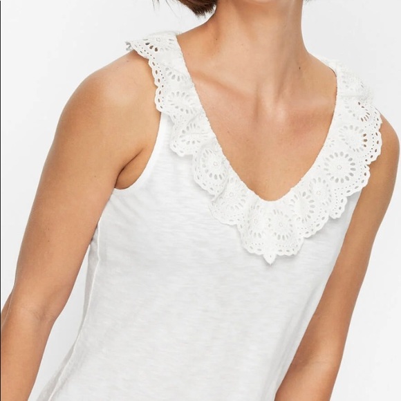 Talbots Tops - Talbots Sleeveless V Neck Tee, Size L